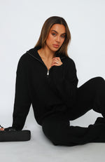 Let's Get Cosy Knit Sweater Black