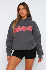 Catch You Out Oversized Hoodie Volcanic