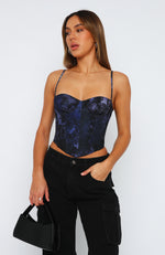 In The Morning Bustier Midnight Blue