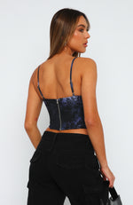 In The Morning Bustier Midnight Blue