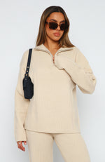 Let's Get Cosy Knit Sweater Beige