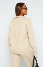 Let's Get Cosy Knit Sweater Beige