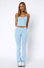 You're Worth It Flare Pants Blue