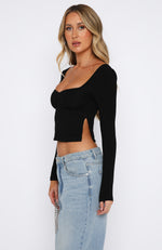It's Not You Long Sleeve Top Black