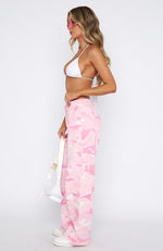 Taking Control Cargo Pants Pink Camo