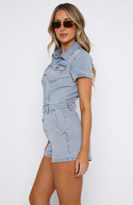 Made For Her Playsuit Mid Blue Wash