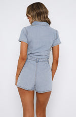 Made For Her Playsuit Mid Blue Wash