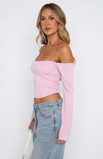 It's Just Us Long Sleeve Top Baby Pink