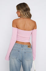 It's Just Us Long Sleeve Top Baby Pink