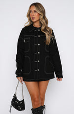 Meet Me Backstage Oversized Jacket Dark Charcoal