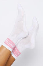 Count On It Socks White/Pink