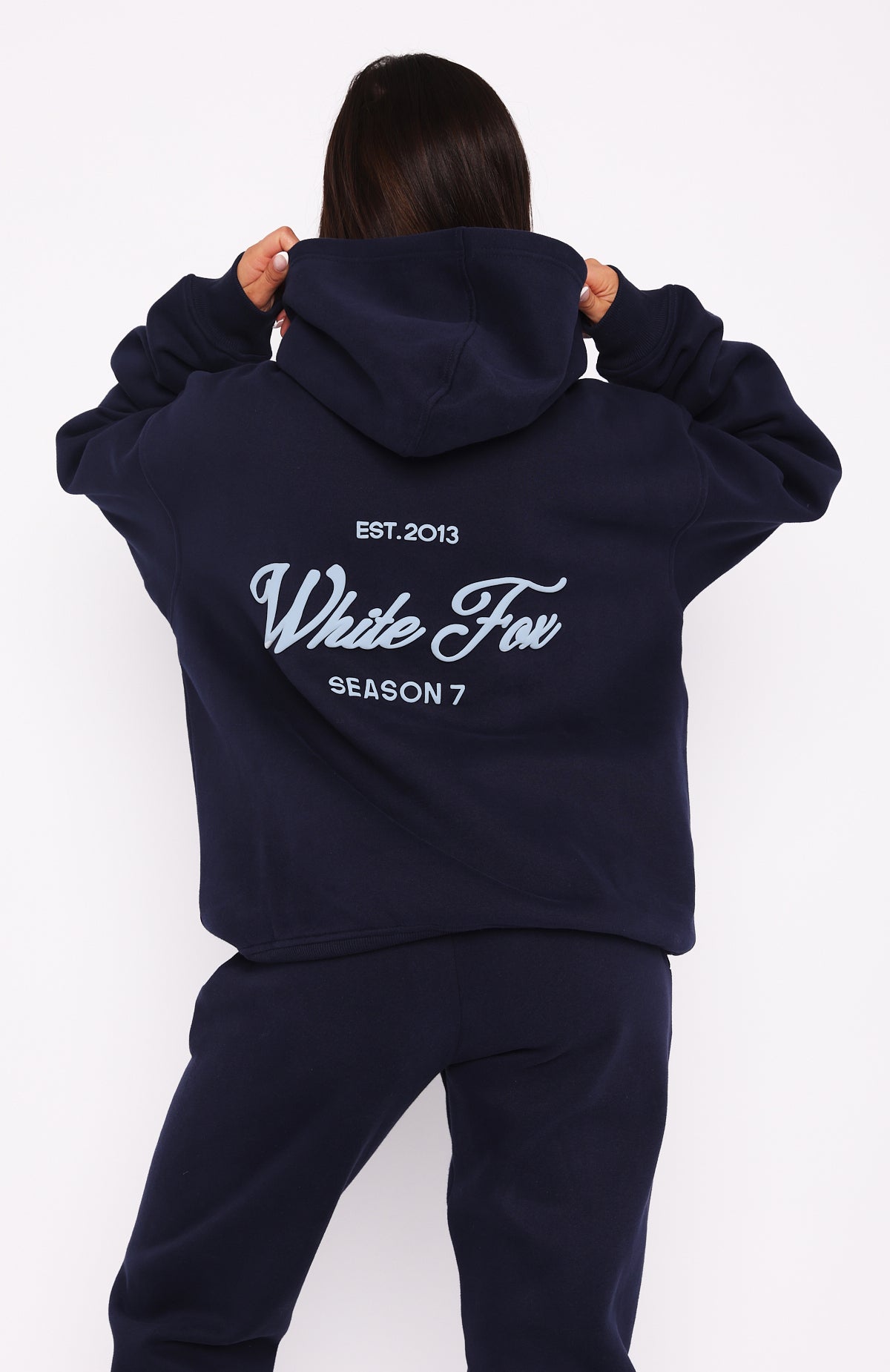 ★HACIE★ WHITE FOX FUR DOWN LONG JUMPER [NAVY] 하시에]WHITE FOX FUR DOWN LONG JUMPER [NAVY]