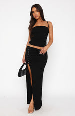 Let Me Be Yours Maxi Skirt Black