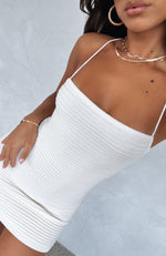Loved By You Crochet Mini Dress White