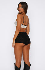 Dance The Way I Feel Lace Booty Shorts Black