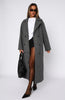 Modern Edge Oversized Coat Charcoal