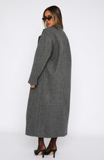 Modern Edge Oversized Coat Charcoal