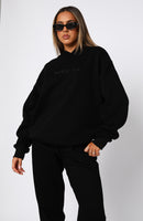 Stay Lifted Oversized Hoodie Black