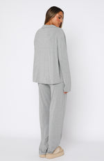 Pillow Talk Long Sleeve Pyjama Set Grey Marle