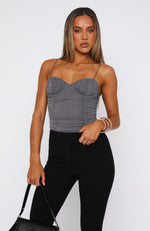 Love's Mirage Bodysuit Grey