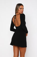 Got Me Started Long Sleeve Mini Dress Black