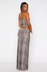 Sunset Girl Maxi Skirt Leopard