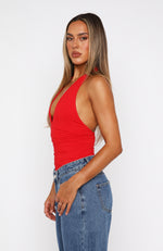 Making Magic Halter Bodysuit Red