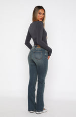 Elise High Rise Bootleg Jeans Mid Vintage Blue