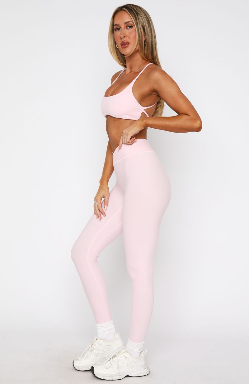 Ready Set Go Cross Front Leggings Ballet Pink | White Fox Boutique US