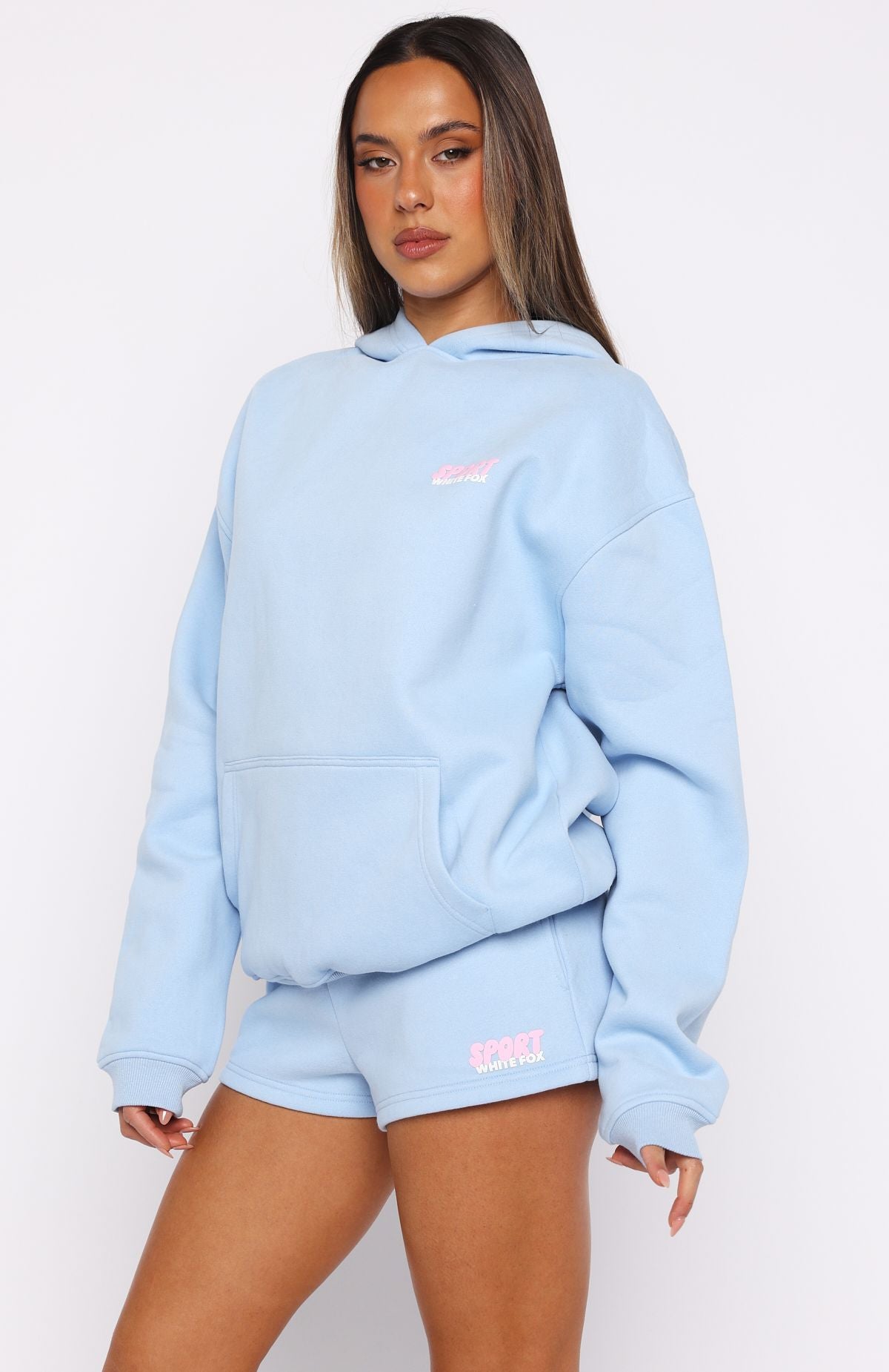 Club 14 Peyton Oversized Hoodie Blue | White Fox Boutique US