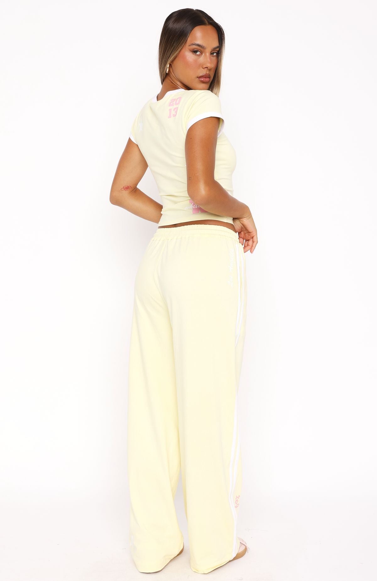 All Star Season Track Pants Lemon | White Fox Boutique US