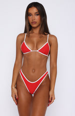 Take Notice Bikini Top Red/White