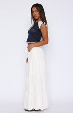In That Moment Maxi Skirt White