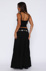 In That Moment Maxi Skirt Black