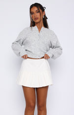 Don't Forget About Me Pleated Mini Skirt White