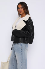 Stand By Me PU Jacket Black