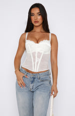 Drop The Game Bustier White