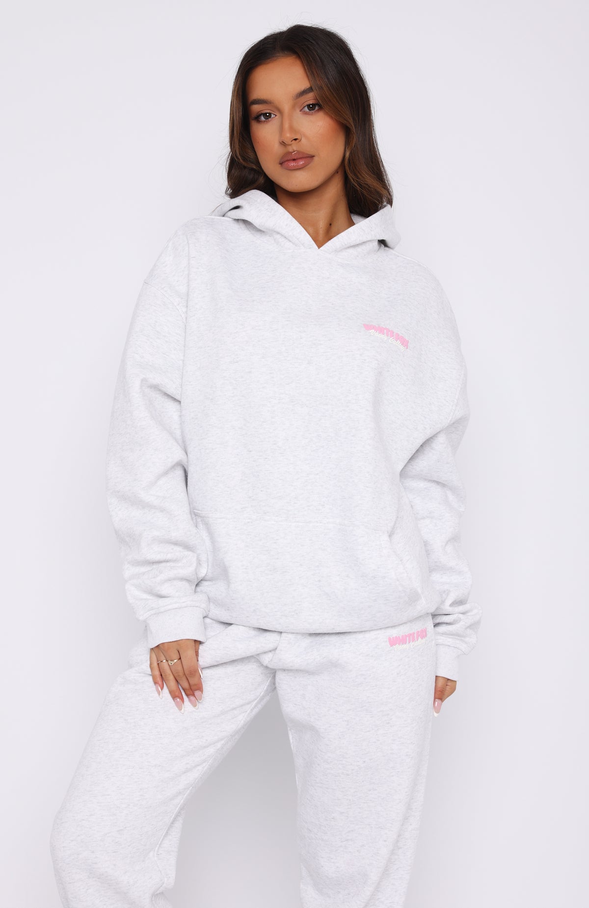 Vacay Calling Oversized Hoodie Grey Marle | White Fox Boutique US