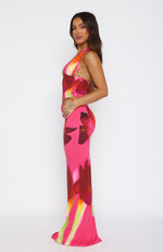 Sweet Salutations Maxi Skirt Magenta Blossom