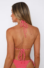 Paros Bikini Top Pink Stripe