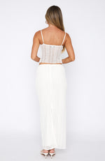 Just Say Nothing Maxi Skirt White