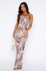 Don't Ever Leave Maxi Skirt Smokey Pink