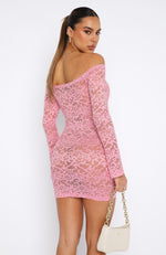 Lavish Style Long Sleeve Mini Dress Pink