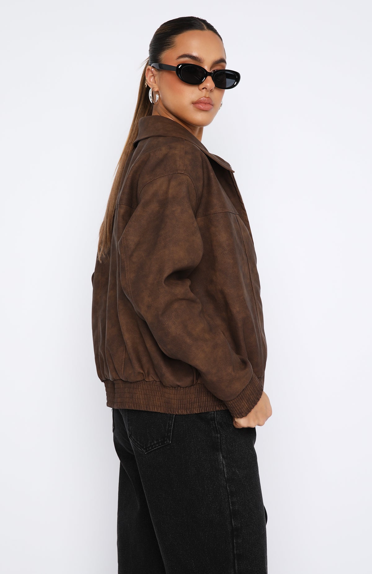 Come Together PU Jacket Chocolate | White Fox Boutique US