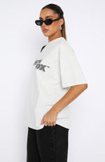 Do You Want Me Oversized Tee Grey Marle