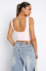 Zippy Crop Top - Baby Pink