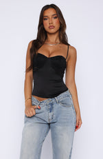 Desired By Me Lace Top Black
