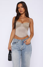 Lover Of The Night Bustier Taupe
