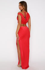 From Me To You Maxi Skirt Red