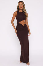 Tell Me To Stop Maxi Dress Chocolate